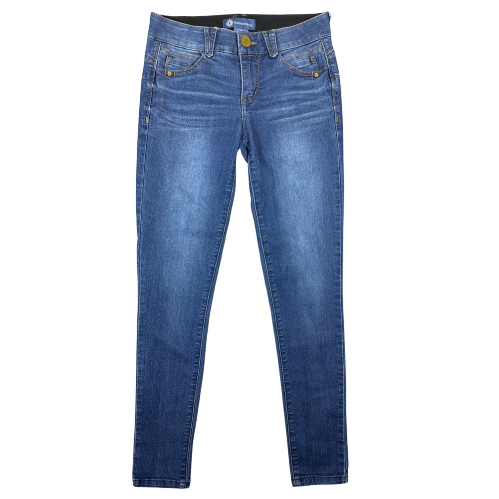 Democracy Jeans Womens 2 "Ab"solution Skinny Blue Stretch Denim Pants